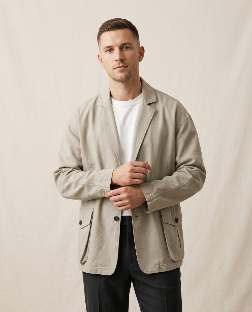 Lands Fashion - Makar | Loose-Fit Single-Breasted Blazer Men