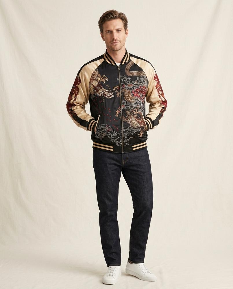 Lands Fashion - Tivel | Embroidered Two-Tone Jacket Men