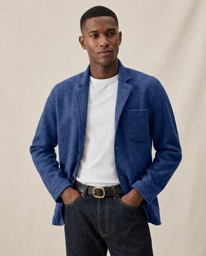 Lands Fashion - Mazan | Textured Two-Button Blazer Men