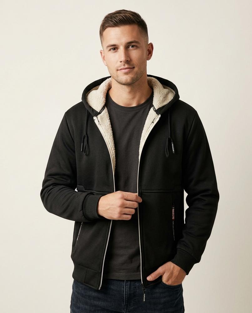 Lands Fashion - Camin | Fleece-Lined Zip-Up Hoodie Men