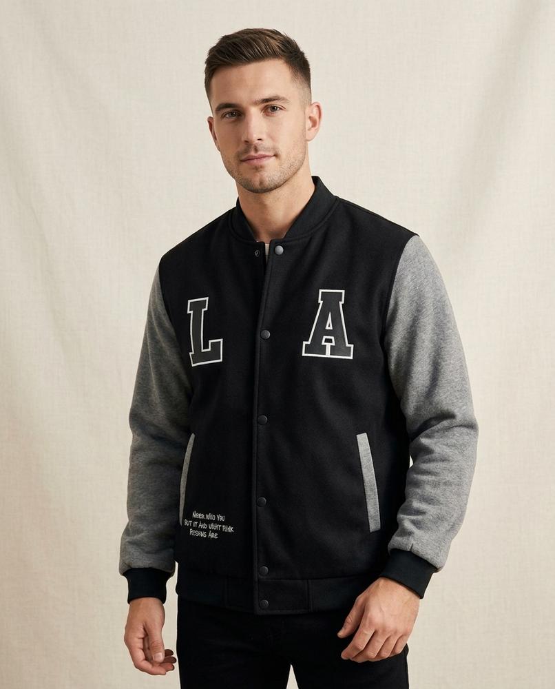 Lands Fashion - Semer | Varsity Color-Block Jacket Men