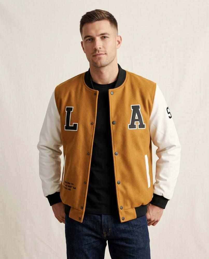 Lands Fashion - Semer | Varsity Color-Block Jacket Men