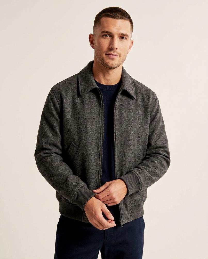 Lands Fashion - Vilom | Zip-Up Collared Jacket Men