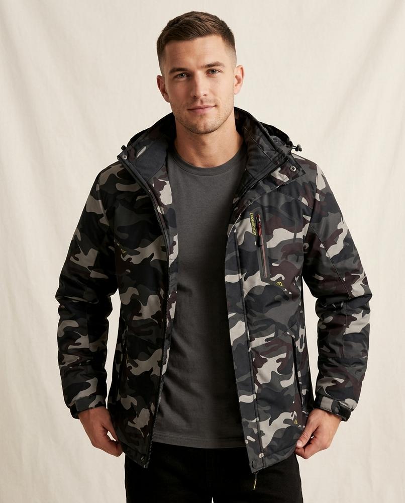 Lands Fashion - Yozan | Camouflage Hooded Jacket Men