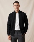 Lands Fashion - Valar | Textured Zip-Up Knit Cardigan Men