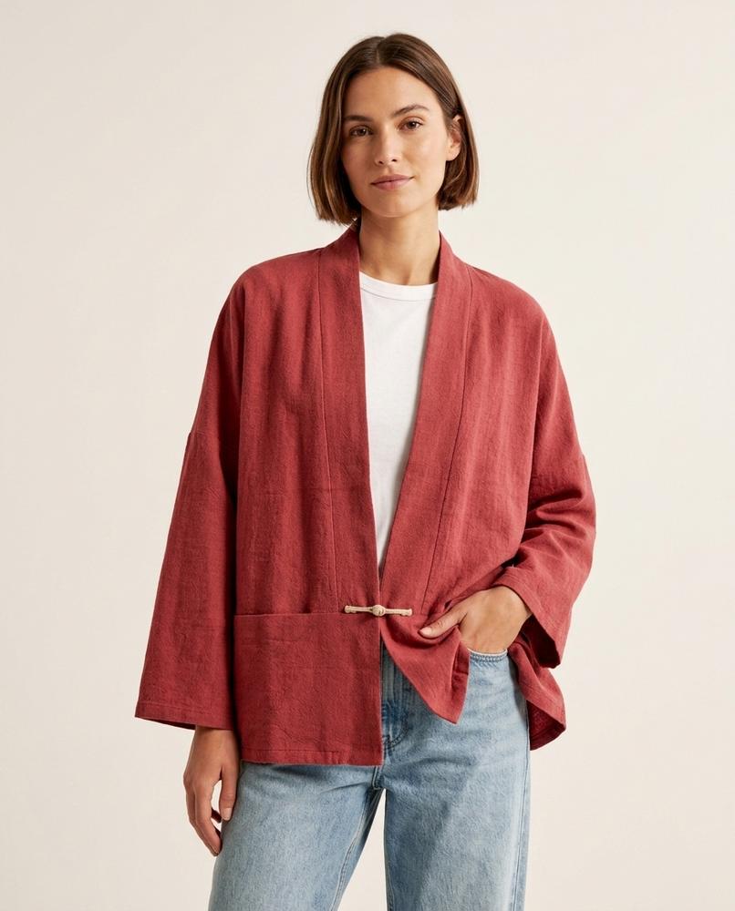 Lands Fashion - Selin | Collarless Tie-Front Jacket Men