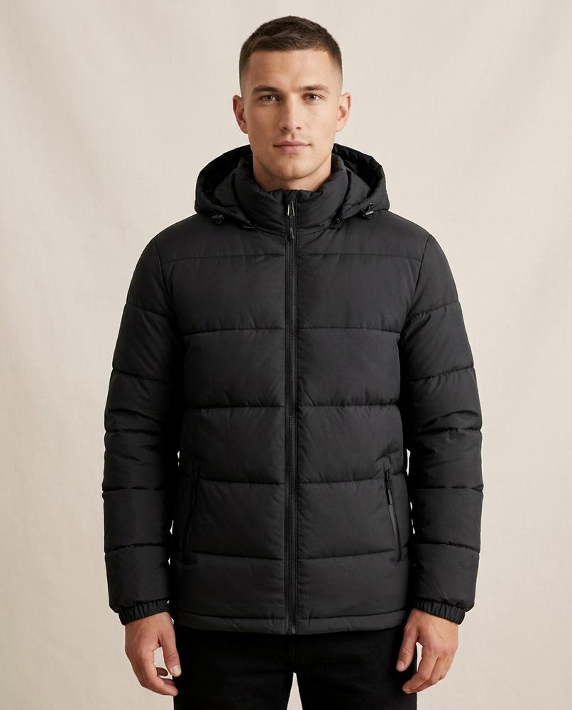 Lands Fashion - Caser | Hooded Quilted Jacket Men