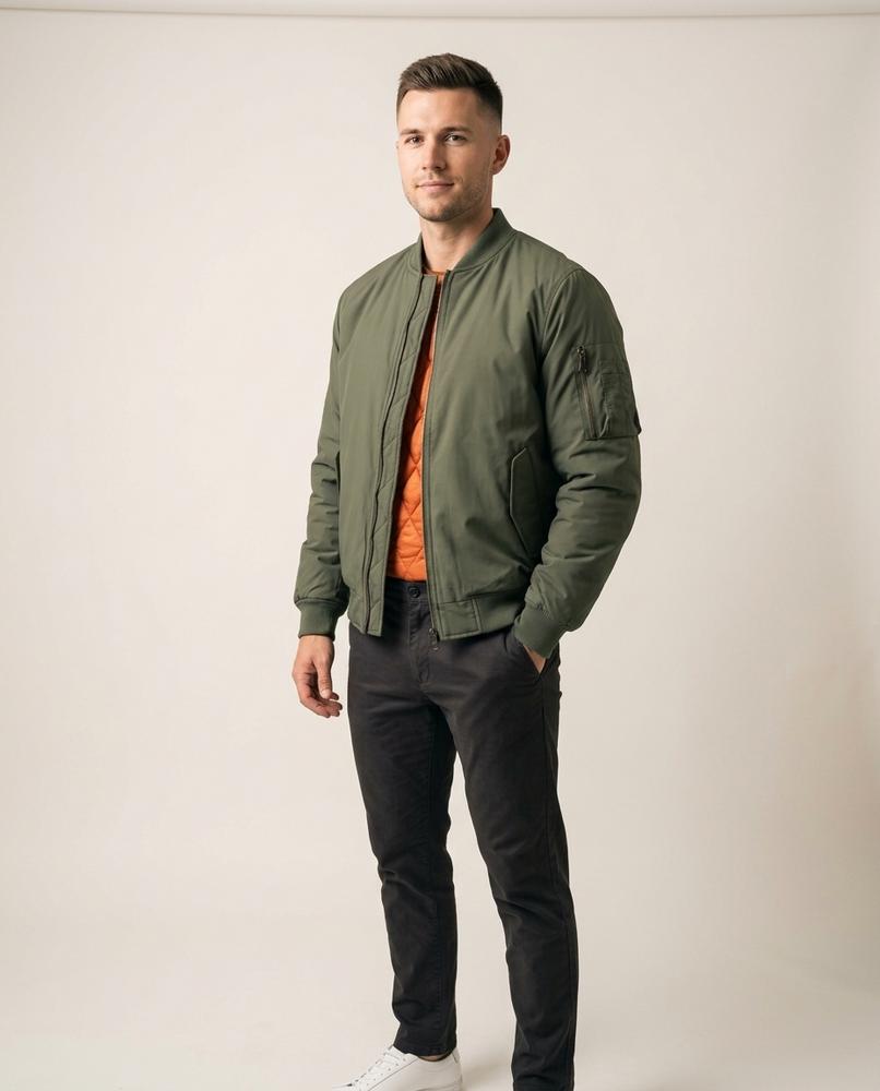 Lands Fashion - Zanav | Quilted Zip-Up Jacket Men