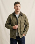 Lands Fashion - Tasol | Waxed Contrast-Collar Jacket Men