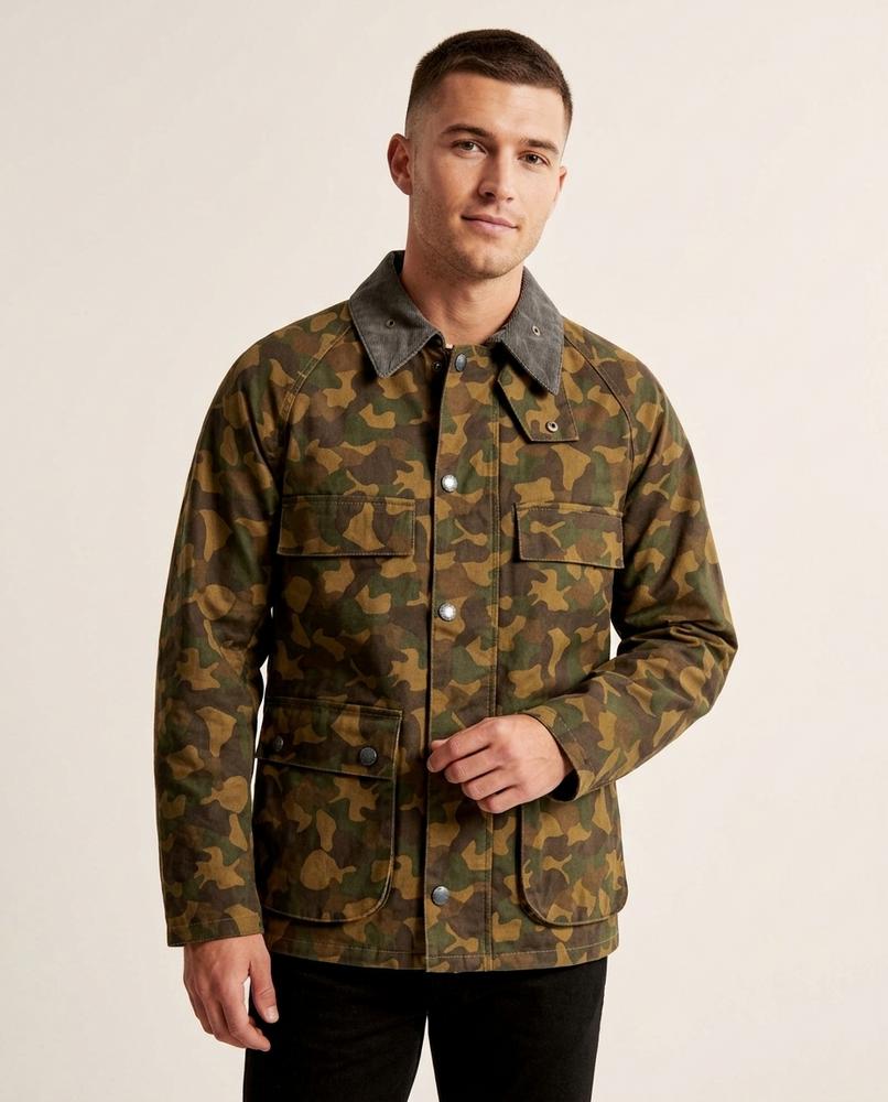 Lands Fashion - Tasol | Waxed Contrast-Collar Jacket Men