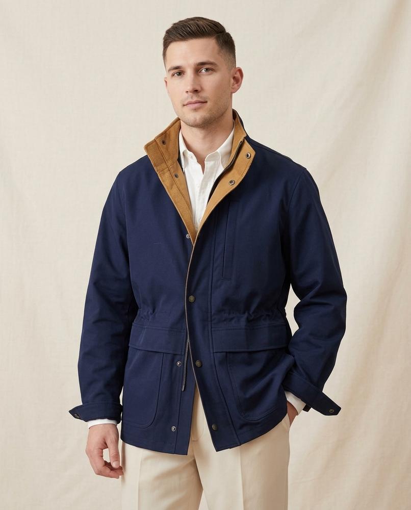 Lands Fashion - Vidar | Stand-Collar Corduroy-Trimmed Jacket Men