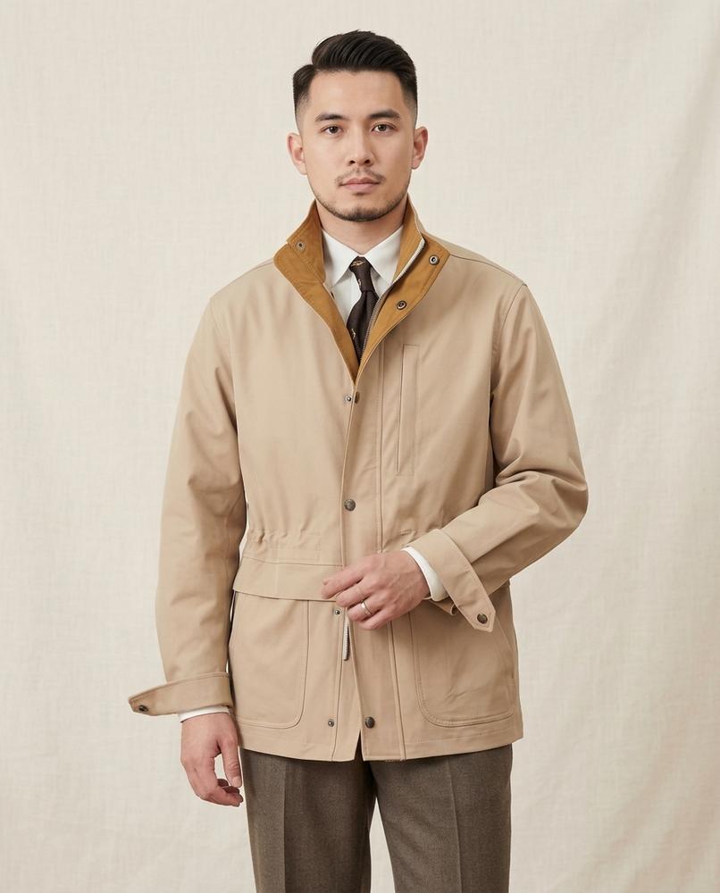 Lands Fashion - Vidar | Stand-Collar Corduroy-Trimmed Jacket Men