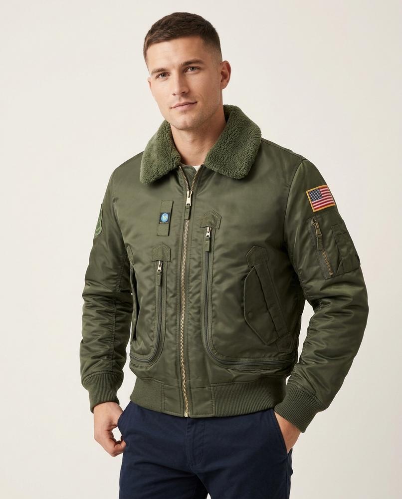 Lands Fashion - Nivel | Zip-Front Patched Jacket Men