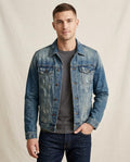 Lands Fashion - Dasel | Distressed Button-Front Denim Jacket Men