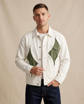 Lands Fashion - Rilan | Color-Block Button-Front Denim Jacket Men