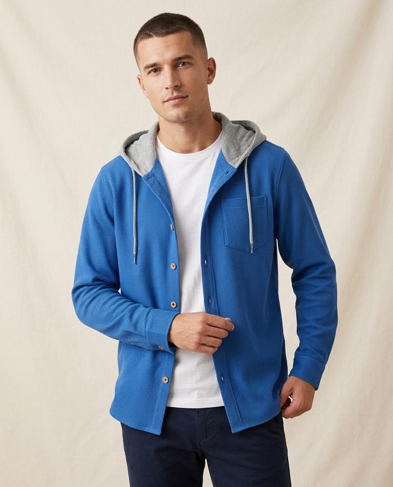 Lands Fashion - Velev | Waffle-Knit Hooded Jacket Men