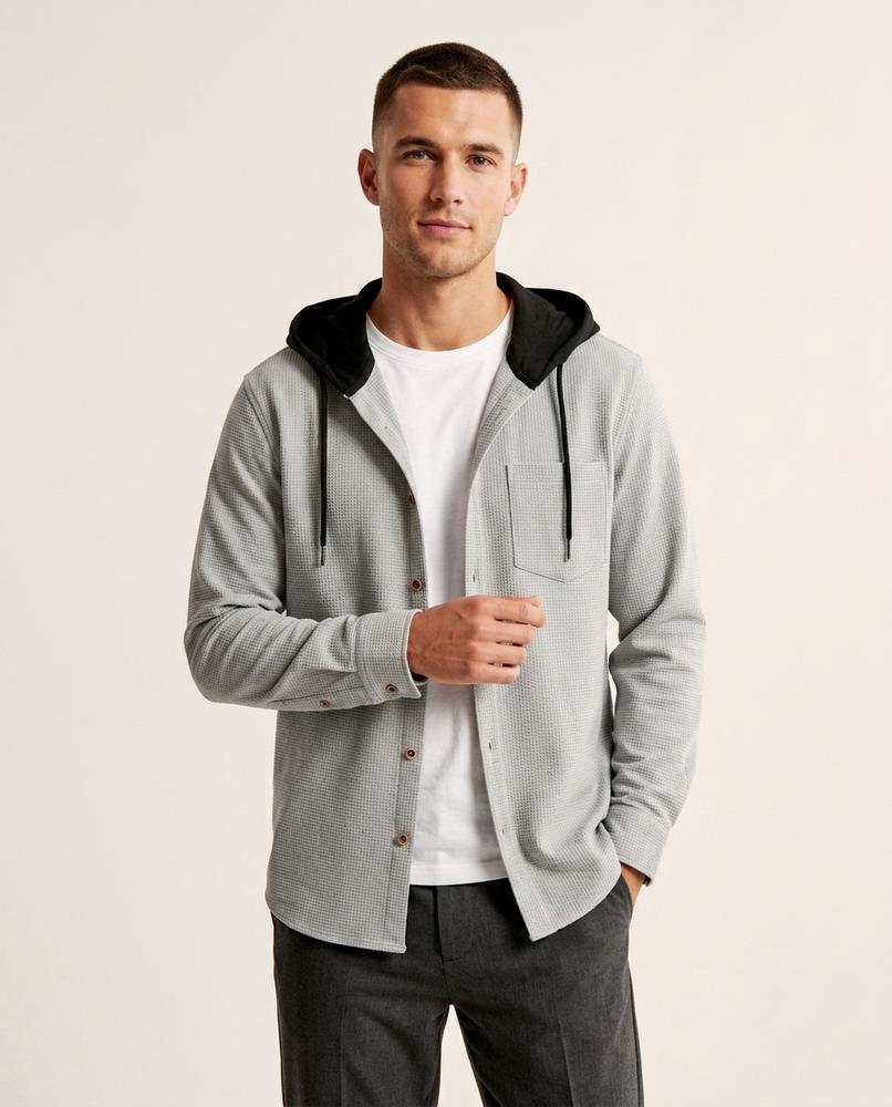 Lands Fashion - Velev | Waffle-Knit Hooded Jacket Men