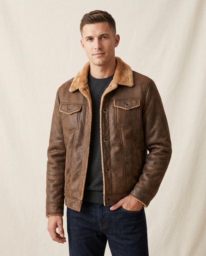 Lands Fashion - Davin | Sueded Fleece-Lined Jacket Men