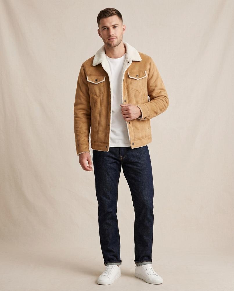 Lands Fashion - Davin | Sueded Fleece-Lined Jacket Men