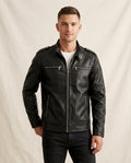 Lands Fashion - Lahal | Faux Leather Zippered Leather Jacket Men