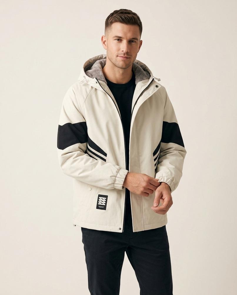 Lands Fashion - Nolev | Hooded Color-Block Jacket Men