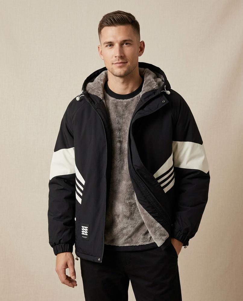 Lands Fashion - Nolev | Hooded Color-Block Jacket Men