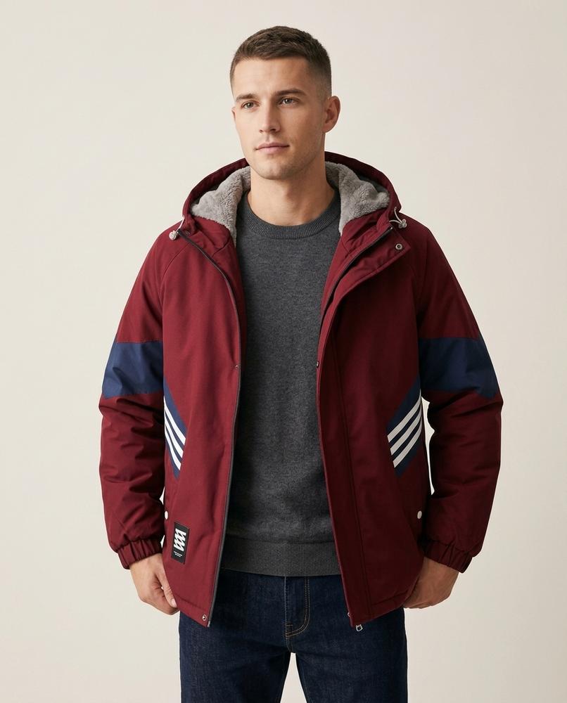 Lands Fashion - Nolev | Hooded Color-Block Jacket Men