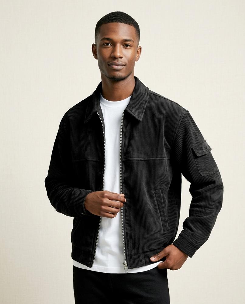Lands Fashion - Rorev | Corduroy Zip-Front Jacket Men