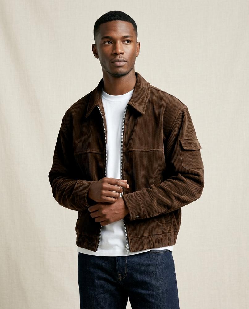 Lands Fashion - Rorev | Corduroy Zip-Front Jacket Men