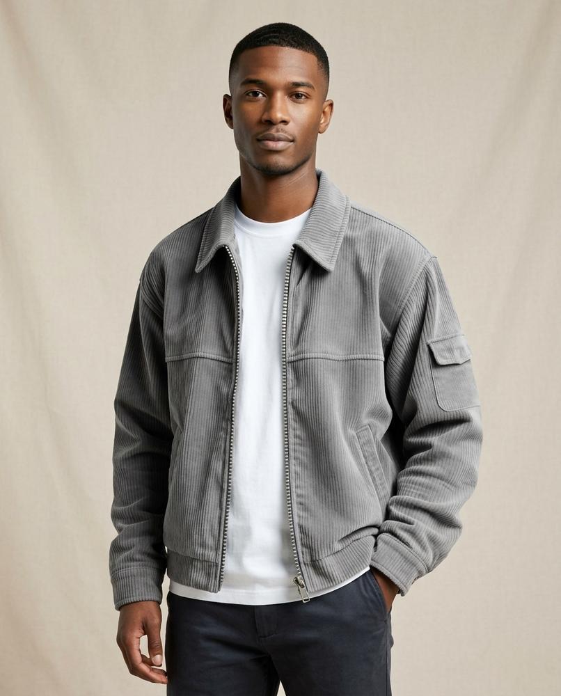 Lands Fashion - Rorev | Corduroy Zip-Front Jacket Men