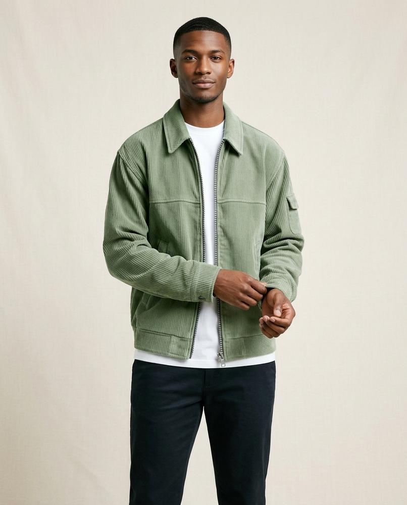 Lands Fashion - Rorev | Corduroy Zip-Front Jacket Men