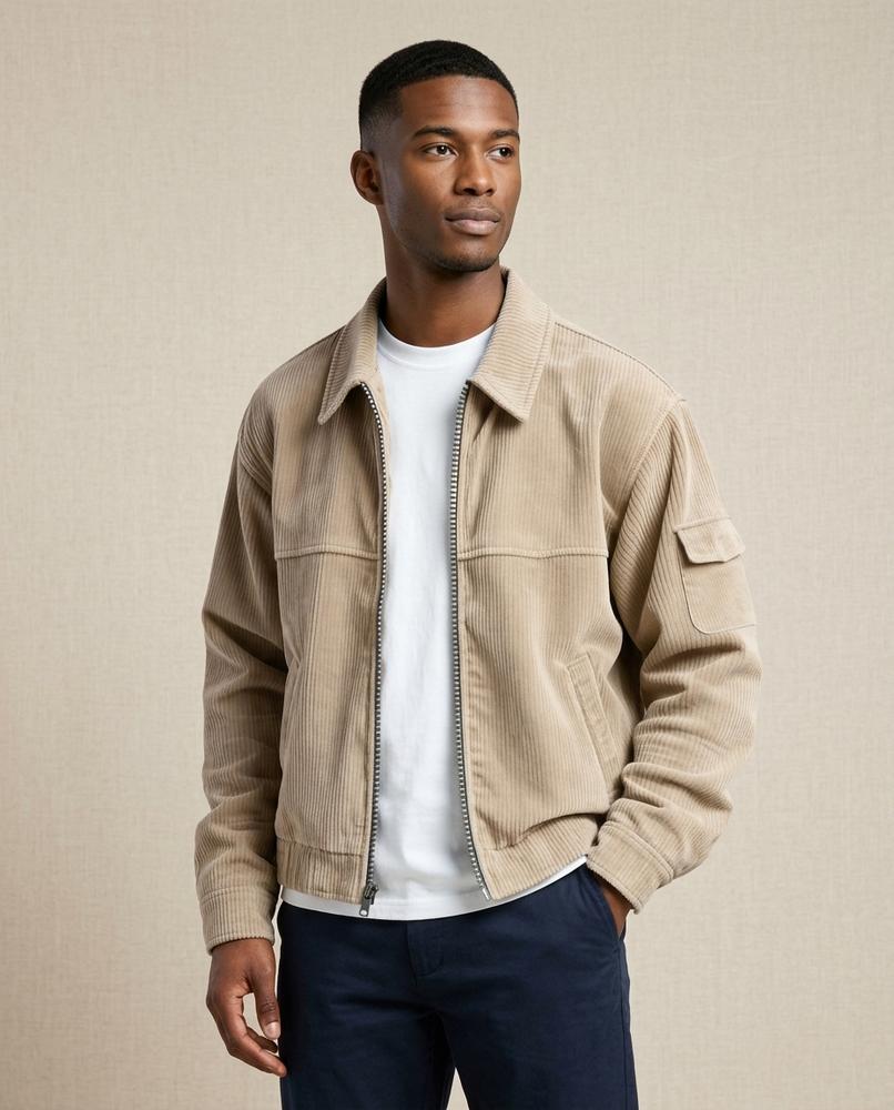 Lands Fashion - Rorev | Corduroy Zip-Front Jacket Men