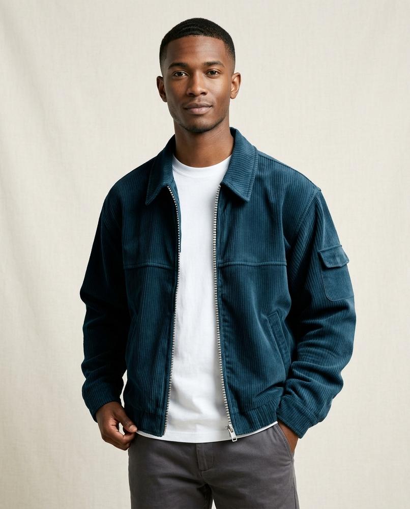 Lands Fashion - Rorev | Corduroy Zip-Front Jacket Men