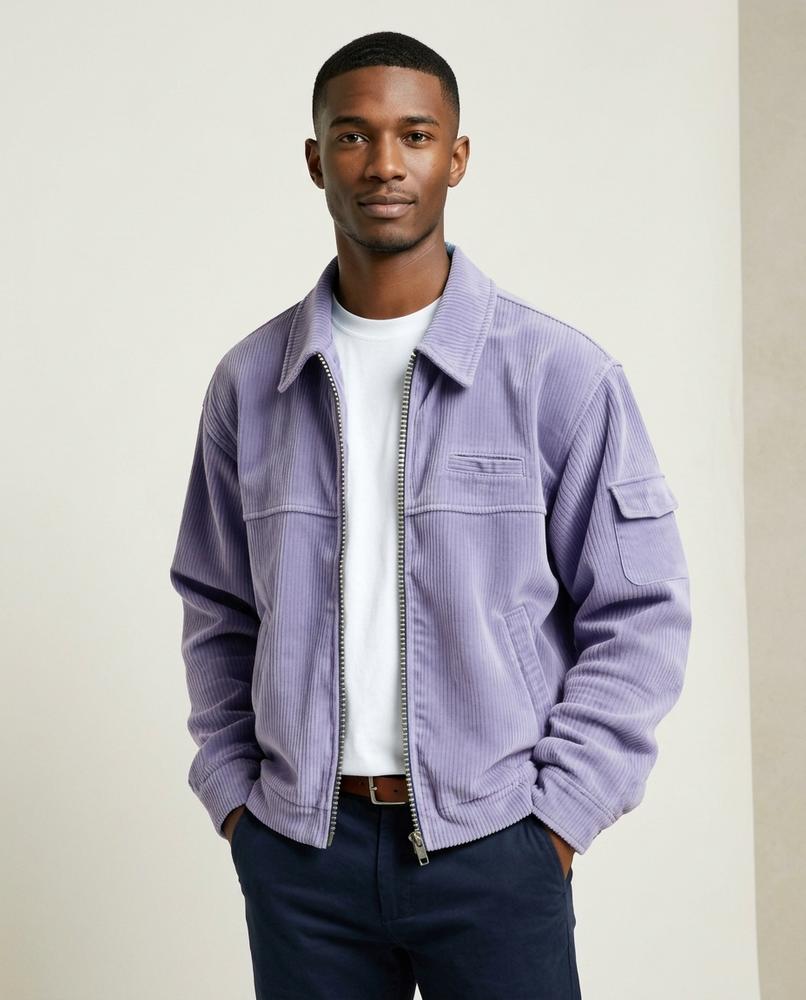 Lands Fashion - Rorev | Corduroy Zip-Front Jacket Men