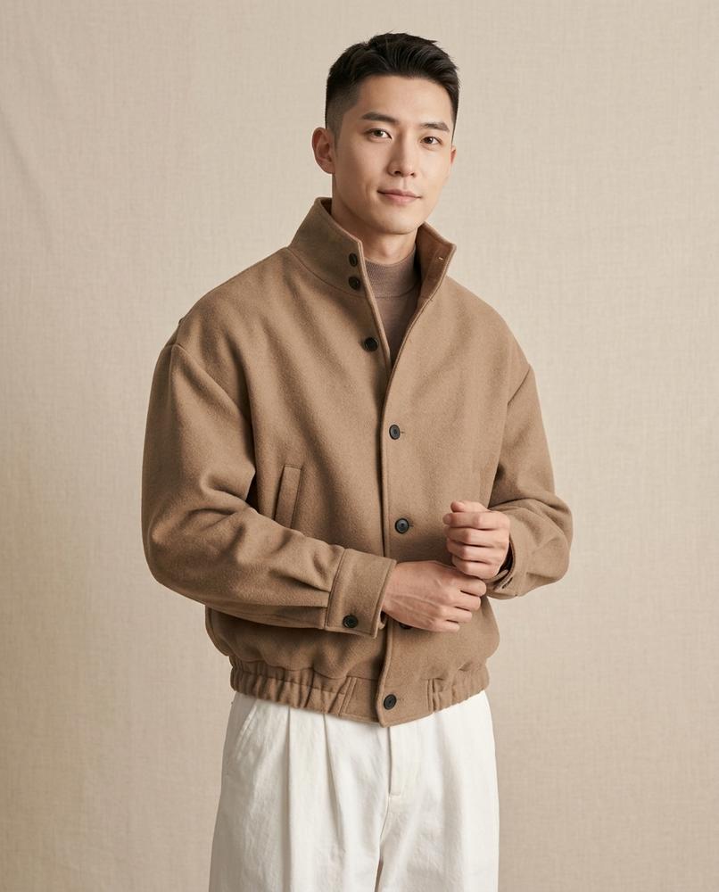 Lands Fashion - Tilar | Stand-Collar Button-Front Jacket Men