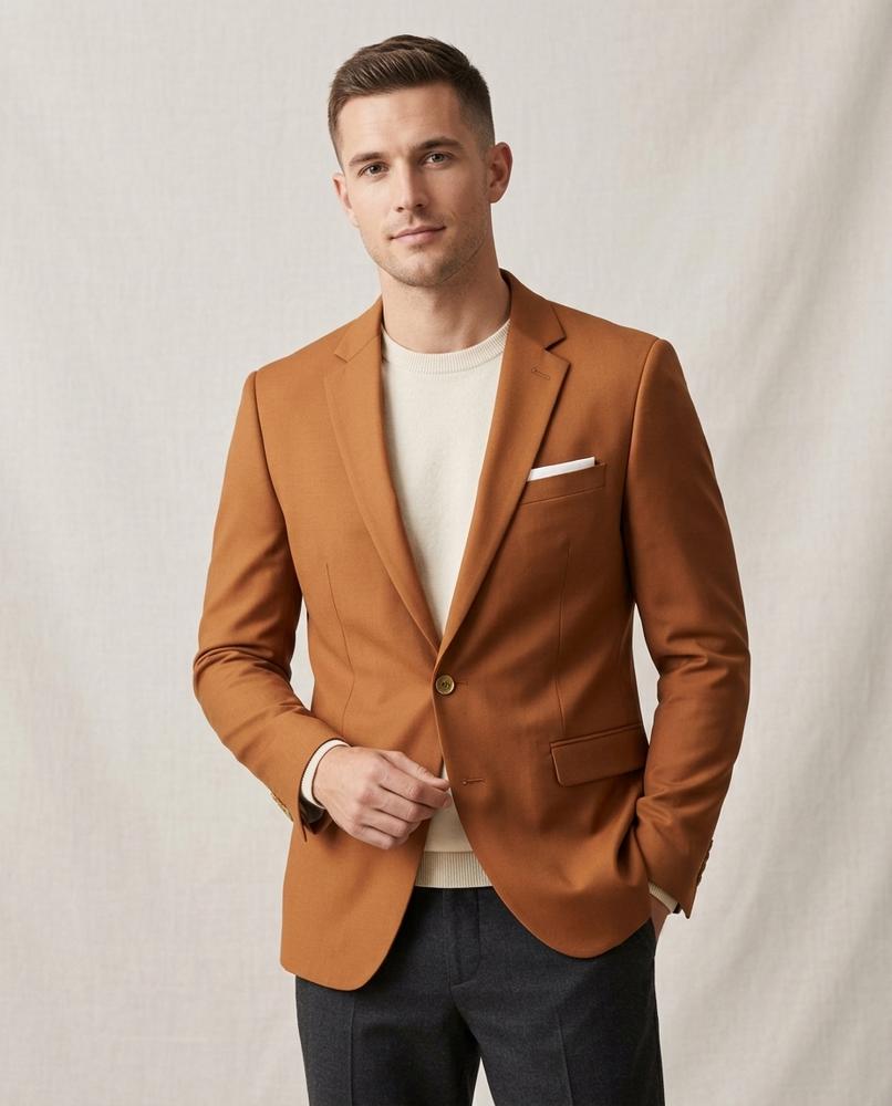 Lands Fashion - Almar | Slim-Fit Single-Button Blazer Men