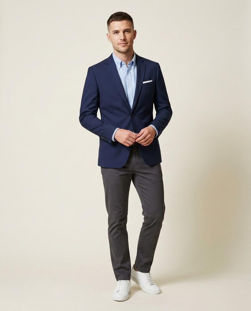 Lands Fashion - Almar | Slim-Fit Single-Button Blazer Men