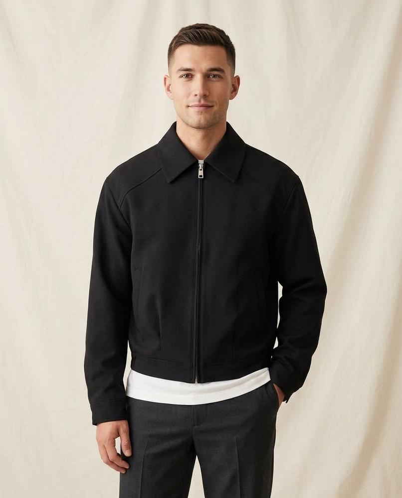 Lands Fashion - Kaken | Zip-Up Collared Jacket Men