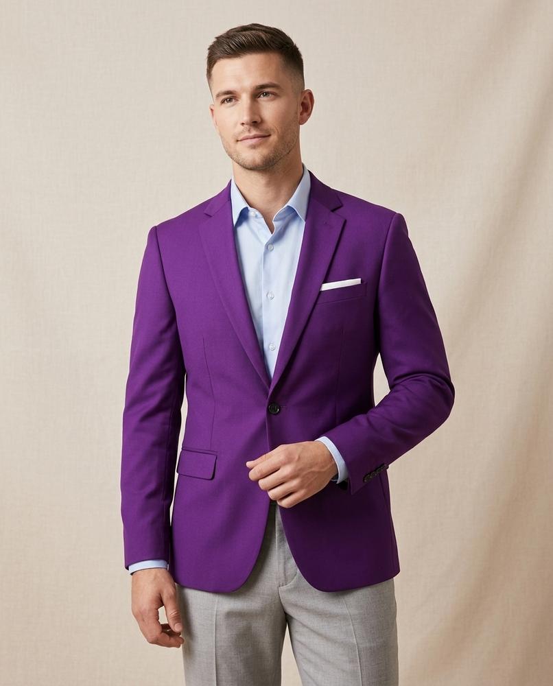 Lands Fashion - Almar | Slim-Fit Single-Button Blazer Men