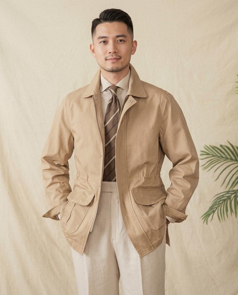 Lands Fashion - Saren | Zip-Front Drawstring Jacket Men
