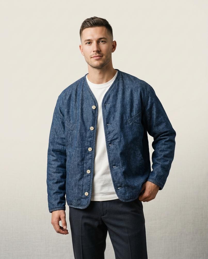 Lands Fashion - Ketal | Collarless Lined Jacket Men