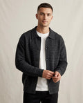 Lands Fashion - Keran | Textured Collared Knit Cardigan Men