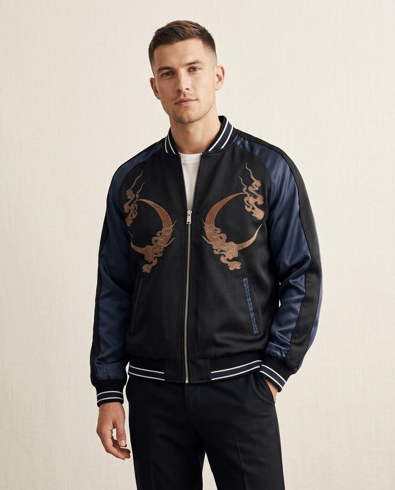 Lands Fashion - Covar | Embroidered Color-Block Jacket Unisex