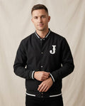 Lands Fashion - Losen | Snap-Button Striped-Trim Jacket Men