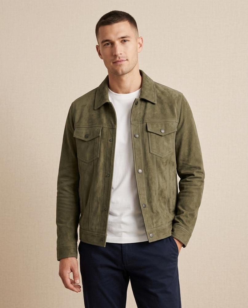 Lands Fashion - Netor | Suede-Look Button-Front Jacket Men
