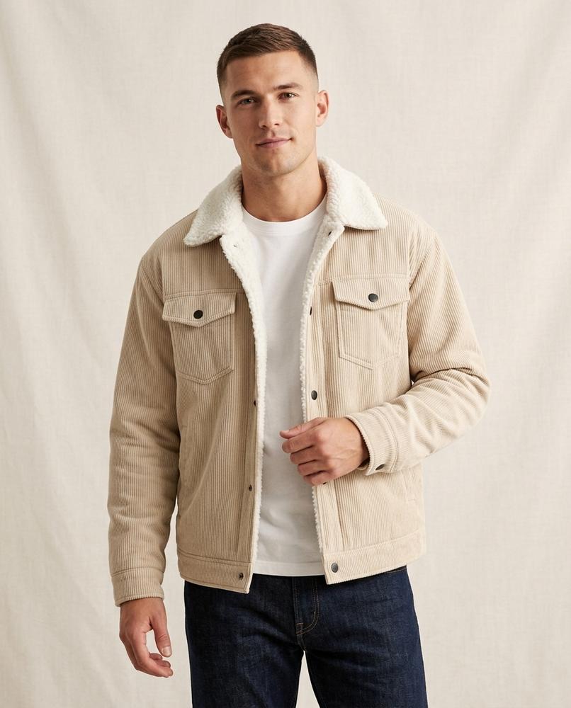 Lands Fashion - Vesan | Corduroy Fleece-Lined Jacket Men