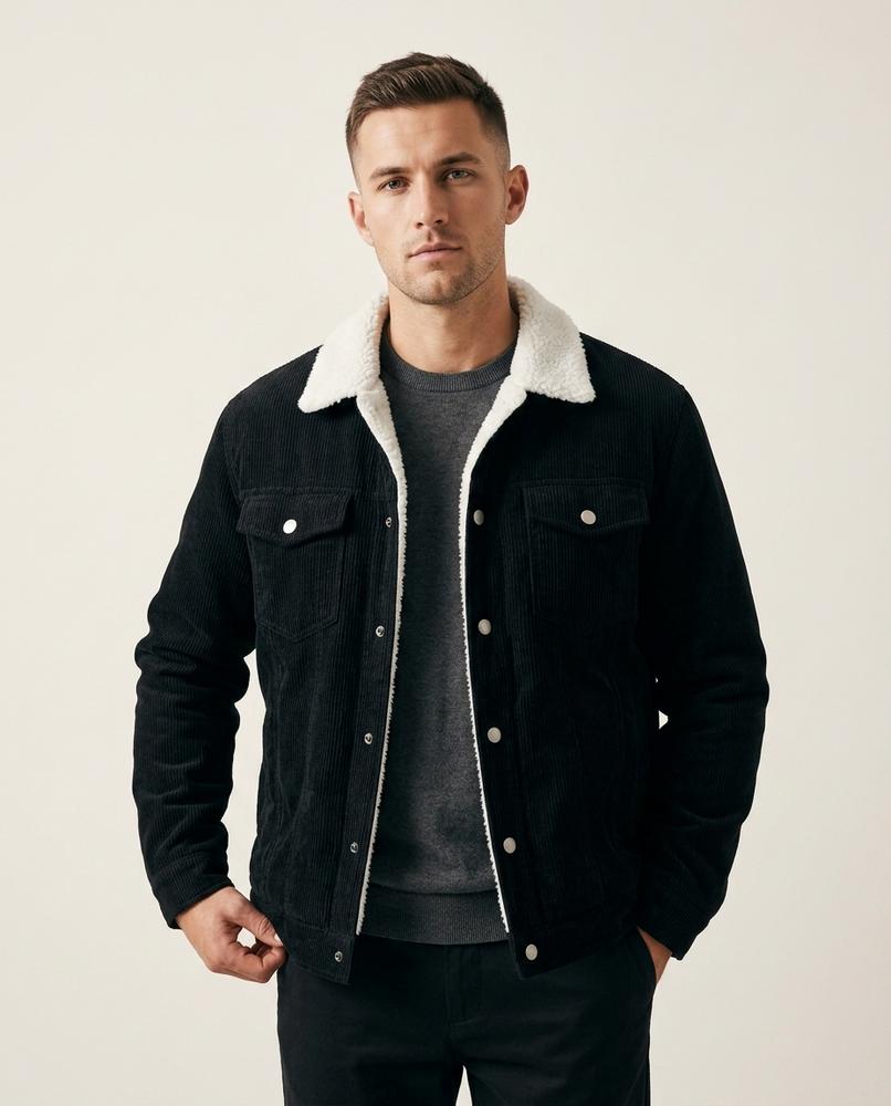 Lands Fashion - Vesan | Corduroy Fleece-Lined Jacket Men