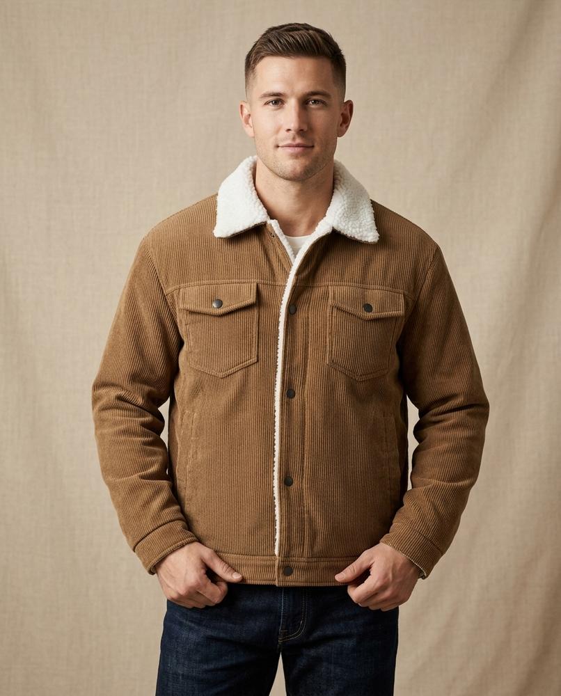Lands Fashion - Vesan | Corduroy Fleece-Lined Jacket Men