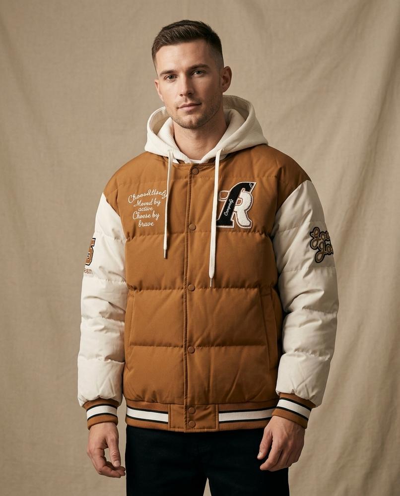 Lands Fashion - Codar | Padded Embroidered Jacket Men