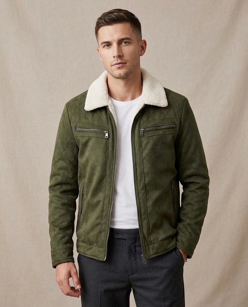 Lands Fashion - Noran | Sherpa Collar Quilted Jacket Men